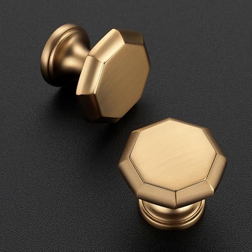 Ravinte Champagne Bronze Single Hole Round Cabinet Knobs,Zinc Pull,10 Pack - color: Champagne Bronze