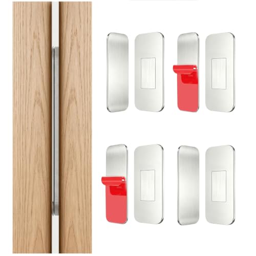 4 Pack Ultra Thin No Drill Magnetic Cabinet Door Catch for Kitchen Cupboard