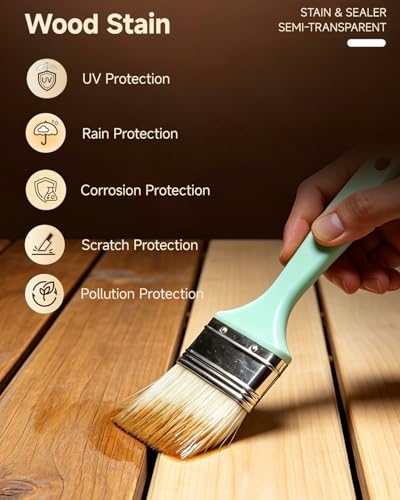 16 Fl Oz Wood Stain and Sealer in One - Brown Walnut - color: Brown Walnut, size: 16 Fl Oz