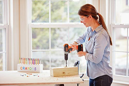 BLACK+DECKER 20V MAX Cordless Drill Kit with ‎Battery, Charger, Includes Double Sided Drill Bit (BCD702C1)