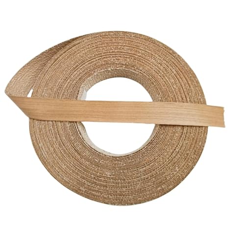 Cherry Wood Veneer Edge Banding Strip 3/4 Inch,Preglued Iron-On with Hot Melt Adhesive Edgebanding Roll, Flexible Wood Tape for Plywood Furniture Repair (3/4" x50') - size: 3/4" x50'