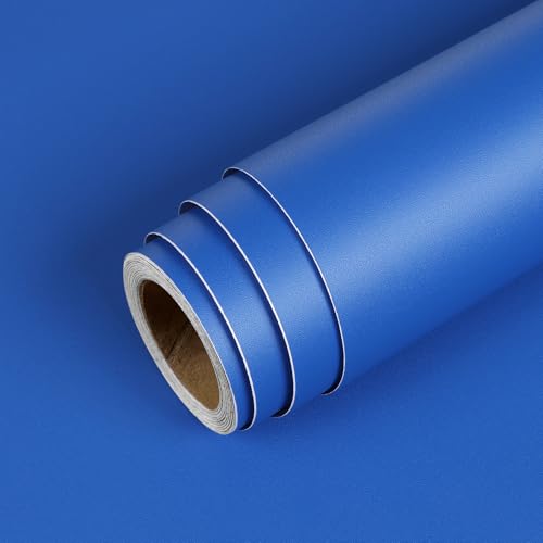 Livelynine Royal Blue Wallpaper Peel and Stick Contact Paper Classroom Desk Covers Self Adhesive Bright Solid Color Wall Paper Renter Friendly Indigo Blue Vinyl Wrap for Cabinets Furniture 15.8x78.8 - color: Sapphire Blue, size: 15.8" x 78.8"
