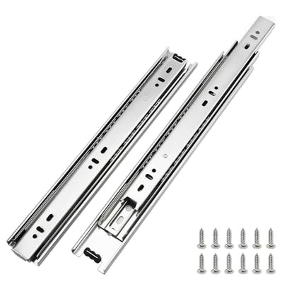 LONTAN 1 Pair Drawer Slides 16 Inch Heavy Duty Side Mount 100 LB Capacity - size: 16 Inch