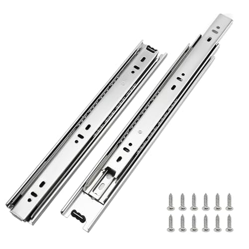 LONTAN 1 Pair Drawer Slides 20 Inch Heavy Duty Side Mount 100 LB Capacity - size: 20 Inch