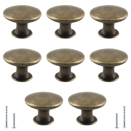8Pcs 30mm Antique Bronze Kitchen Cabinet Knobs, 30mm, 8Pcs - color: Antique Breen Bronze, size: 8 Pcs