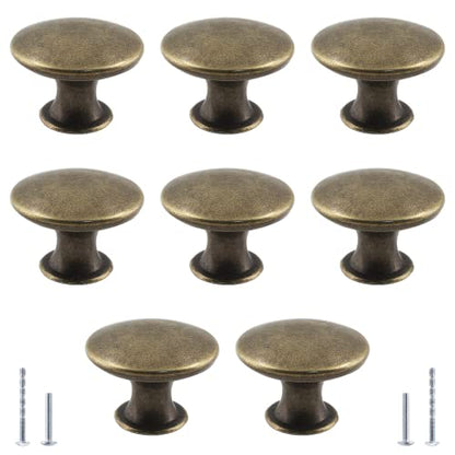 8Pcs 30mm Antique Bronze Kitchen Cabinet Knobs, 30mm, 8Pcs - color: Antique Breen Bronze, size: 8 Pcs