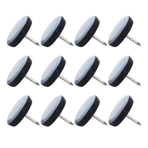 1 inch Nail on Furniture Sliders (12 Pack) - Chair Sliders Glides Wooden Furniture Movers Move Your Furniture Easily & Safety - Best Chair Leg Floor Protectors, Blue