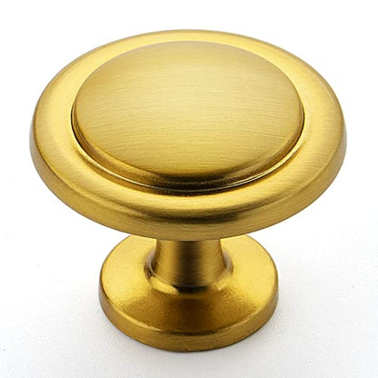 Ravinte Brushed Brass Round Cabinet Knobs,Zinc Pulls,1-1/4 Inch,30 Pack - color: Gold