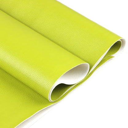 Ramya Faux Leather Sheets Roll 12" X 53"(30cm X 135cm) Upholstery Faux Leather Suitable for Handmade DIY, Earrings, Hair Clips, Sewing Crafts Projects (Fruit Green) - color: Fruit Green