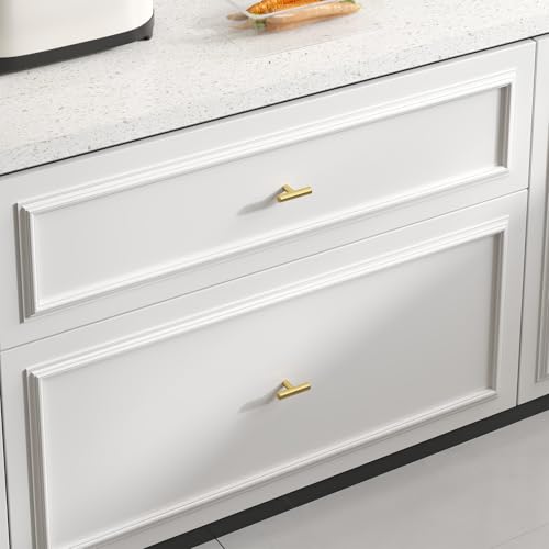 Goldenwarm 10 Pack Gold Cabinet Knobs Brushed Brass Cabinet Knobs, 2Inch - color: ‎Brushed Brass