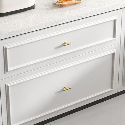 Goldenwarm 10 Pack Gold Cabinet Knobs Brushed Brass Cabinet Knobs, 2Inch - color: ‎Brushed Brass