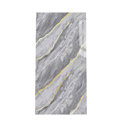 Haimin 3D Wall Panels Peel and Stick Marble Tile Look 10 Pack Waterproof - color: Gray Gold-06