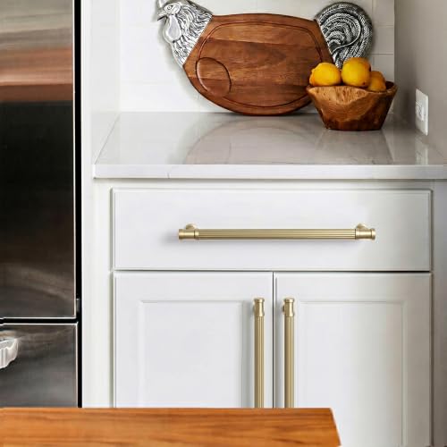 Goo-Ki 6 Pack Stripes Cabinet Pulls Champagne Bronze Drawer Handles, 17.36 Inch c-c Modern Dresser Pulls Zinc Alloy & Aluminium Kitchen Cabinet Hardware,3210UBR-441 - color: Champagne Bronze, size: 17.36"(441mm) Center-Center