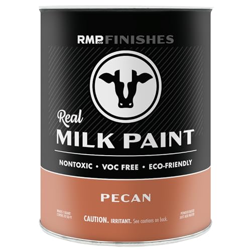 RMP Finishes Real Milk Paint Powder for Wood Furniture, Cabinets, Walls, Brick, and Stone, Matte Finish, Water-Based, Organic, Pecan, 1 Quart - color: Pecan, size: 32 Ounce (Pack of 1)