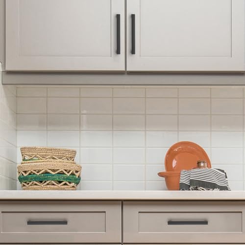 Ravinte Matte Black Kitchen Cabinet Handles 4 Inch Pulls 10 Pack - color: Matte Black, size: 4 Inches Hole Center