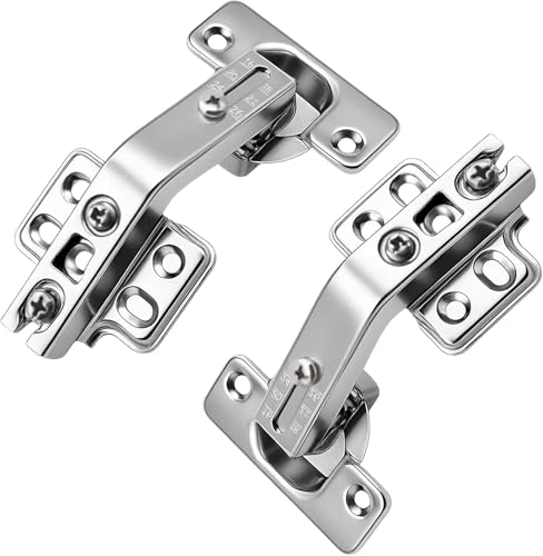 TamBee 135 Degree Cabinet Hinges, Lazy Susan Hinge for Corner Cabinets, Hidden Hinges for Kitchen Folded Doors - 3D Adjustment, Cupboard Hinge Replacement, Brushed Nickel 1 Pair - size: 135° Original