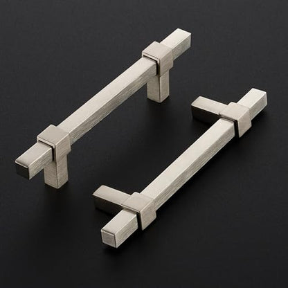 15 Pack Brushed Nickel Cabinet Handles, 3-3/4" Hole Center Drawer Pulls - color: Brushed Nickel, size: 3-3/4 Inch Hole Center