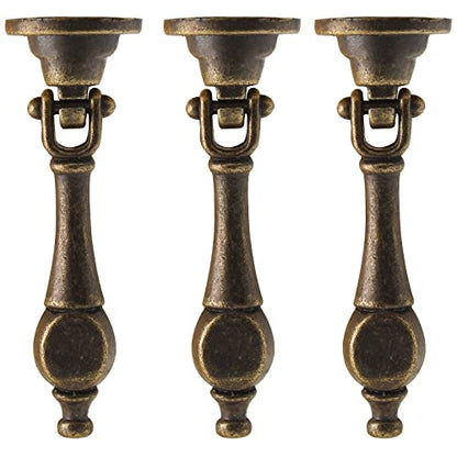 Waziaqoc 6PCS Antique Tear Drop Pulls - size: Bronze, Single Hole Pendant Pull