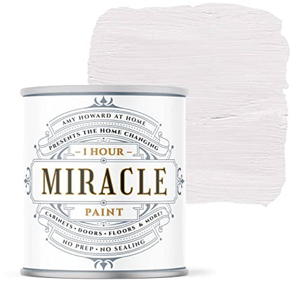 AMY HOWARD AT HOME One Hour Miracle Paint - Water-Based Enamel - Scrubbable Eggshell Finish - All In One Furniture Paint - No Stripping, Sanding, or Priming - 32 OZ - Bauhaus Buff - color: Bauhaus Buff