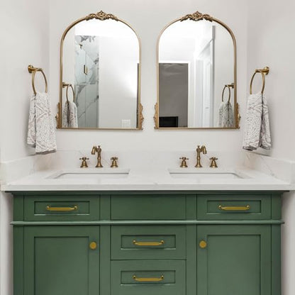 7-1/2 in Antique Brass Cabinet Pulls 5 Pack, Footed Handles P2302 - color: Antique Brass, size: 7-1/2" Hole Centers-5 Pcs