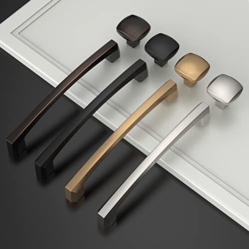 Asidrama 10 Pack 5 inch Matte Black Kitchen Cabinet Handles - color: Matte Black, size: 5" Hole Center(128mm)