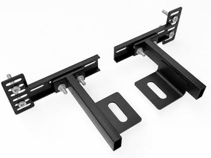 Headboard Brackets for Metal Bed Frame Adjustable Brackets for Headboard with Footboard Extension Kit Fit Twin Full Queen King 2 Pack, Matte Black