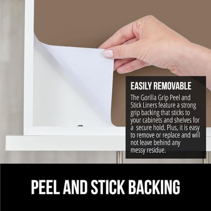 GORILLA GRIP® Peel and Stick Paper, Cabinet Liner, 11.8"x10' Dark Beige - color: Beige, size: 120"w X 11.8"l