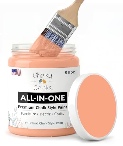 Chalky Chicks Gingers Blush Pink 8 Fl Oz Chalk Paint for Furniture - color: Gingers Blush Pink (Blush/Orange), size: 8 Fl Oz (Pack of 1)