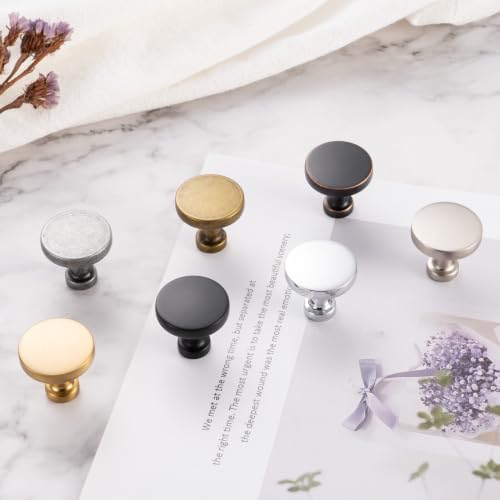 Round Oil Rubbed Bronze Cabinet Knobs 1-1/4 Inch 10 Pack K2302 - color: Oil Rubbed Bronze, size: Knob-10 Pcs