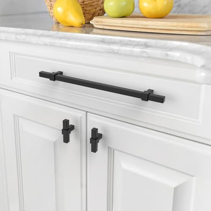 Asidrama 10 Pack 10 inch Matte Black Kitchen Cabinet Handles - color: Matte Black, size: 10" Hole Center(254mm)
