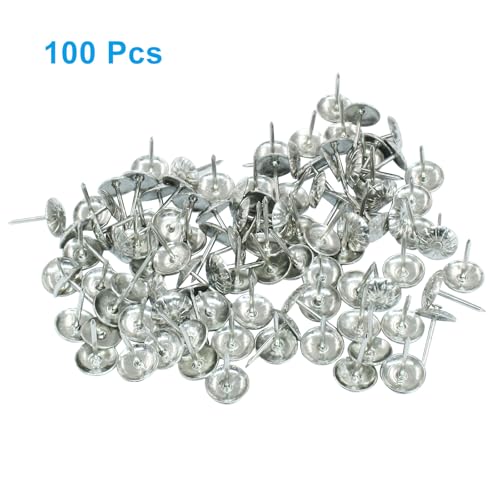 Antique Upholstery Tacks, Silver, 100 Pack - color: Silver