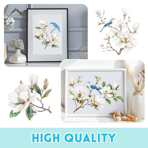 3 Sheet Vintage Magnolia Rub on Transfers for Crafts Furniture - style: Magnolia Theme 1
