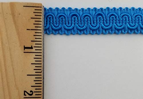 1/2" Scroll Braid Gimp w/Backing - 10 Continuous Yards - Many Color Options! (Turquoise) - color: Turquoise