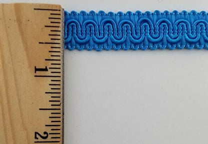 1/2" Scroll Braid Gimp w/Backing - 10 Continuous Yards - Many Color Options! (Turquoise) - color: Turquoise