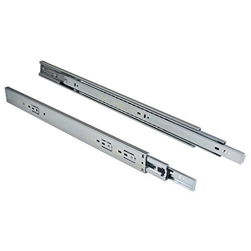 Gobrico 24-Inch Rear/Side Mount Drawer Slides, Soft Close Ball Bearing Drawer Slides and Glides with Brackets, Full Extension Heavy Duty Cabinet Dresser Runners, 10Pairs - size: 24 Inch
