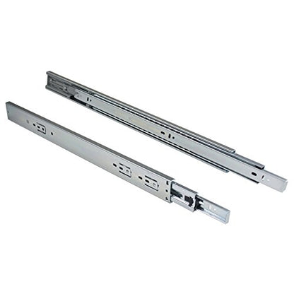 Gobrico 24-Inch Rear/Side Mount Drawer Slides, Soft Close Ball Bearing Drawer Slides and Glides with Brackets, Full Extension Heavy Duty Cabinet Dresser Runners, 10Pairs - size: 24 Inch