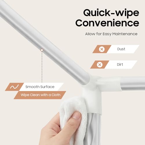Canopy Bed Frame, Bed Canopy Frame Poles Corner Bracket, Post 4 Corner Bed Poles Netting Bracket Stainless Steel Silver Post with Accessories(King)