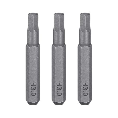HARFINGTON 3pcs H3.0 Hex Screwdriver Bit 5/32" Hex Shank 28mm Length - size: H3.0