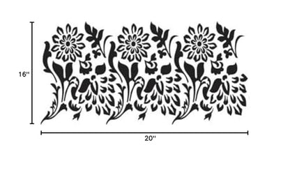 Dixie Belle Paint Company Stencil - Tea Towel Floral - 16� x 20� - style: Tea Towel Floral