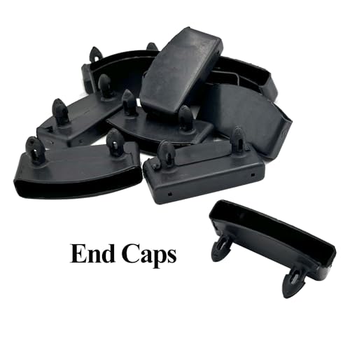 20pcs 54x9mm Black Replacement Bed Slat Plastic End Caps Holders for Holding Securing Wooden Slats Bed Base,Width 54mm x Height 9 mm (Inside Dimension) - size: End Caps 20 pcs