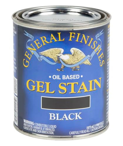 General Finishes Oil Base Gel Stain, 1 Pint, Black - color: Black, size: 1 Pint