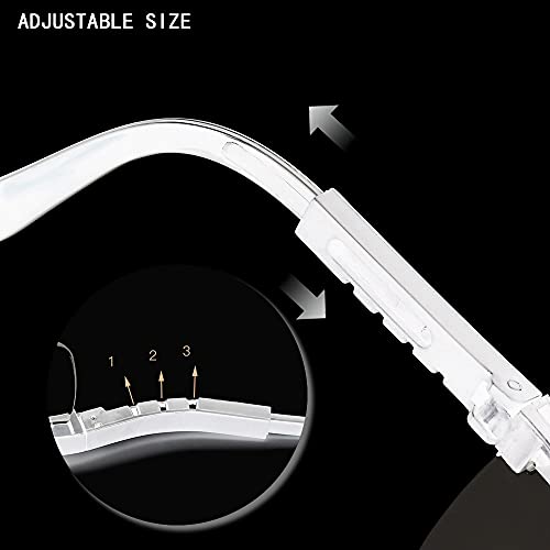 Safety Glasses, 5PCS Adjustable Wide-Vision Protective Glasses, Lightweight Fog-Proof Safety Goggles - color: White