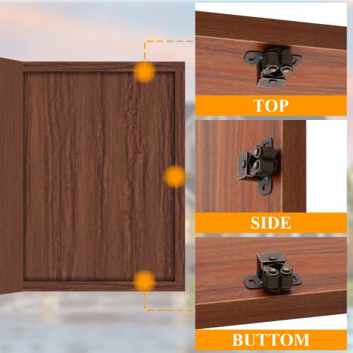 12 Pcs Double Roller Catch Cabinet Latches, Silver