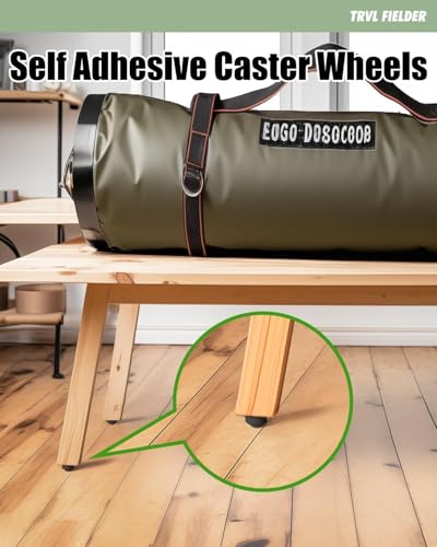 TRVL FIELDER Self Adhesive Furniture Wheels 1 Inch Low Profile Casters 8Pcs - color: BLACK, size: Y1