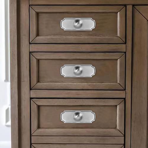 khtumeware 10-Pack Heavy Duty Solid Backplate for Cabinet Knobs Brushed Satin Nickel Drawer Knobs with Backplate Suitable for Dresser and Kitchen Cabinet Hardware. - color: Brushed Satin Nickel