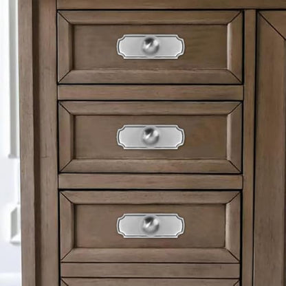 khtumeware 10-Pack Heavy Duty Solid Backplate for Cabinet Knobs Brushed Satin Nickel Drawer Knobs with Backplate Suitable for Dresser and Kitchen Cabinet Hardware. - color: Brushed Satin Nickel