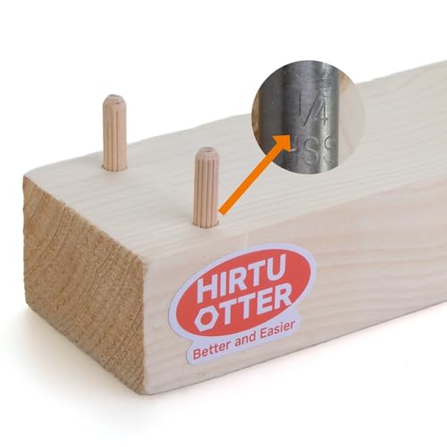 100 pcs 1/4" x 1-1/2" Wooden Dowel Pins, Hardwood, Kiln-Dried Fluted & Beveled Design for Easy Insertion for Woodworking, Furniture, Crafts & DIY Projects (M6 x 40) - size: 1/4" x 1 1/2"