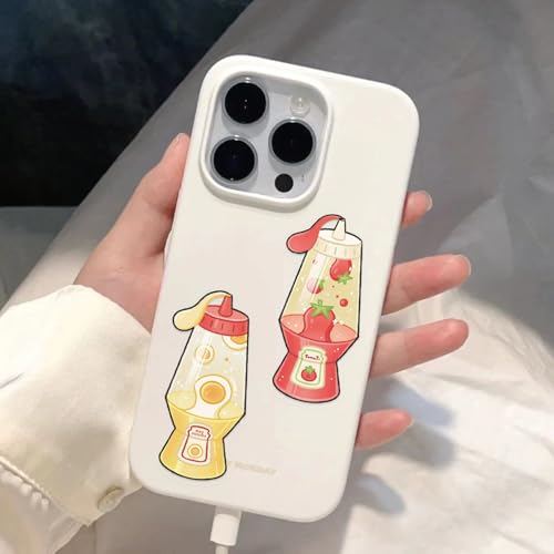 50pcs Lava lamp Stickers for Laptop Water Bottles, Transparent PET Waterproof Adhesive Lava Light Decals for Kids Birthday Party Scrapbook Phone (Lava Light) - color: Lava Light
