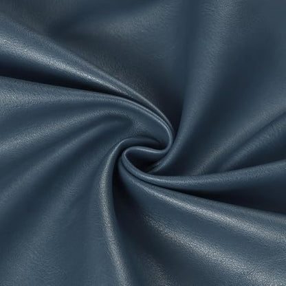 Faux Leather Fabric, Marine Vinyl Fabric 55" x 252", 1.05mm Thick Vinyl Upholstery Soft Durable Synthetic Material PU Leather by The Yard for Sofa Chairs Bags DIY Crafts Sewings, Blue 7 Yard - color: Blue, size: Continuous cut 7 Yard(55"x 252")