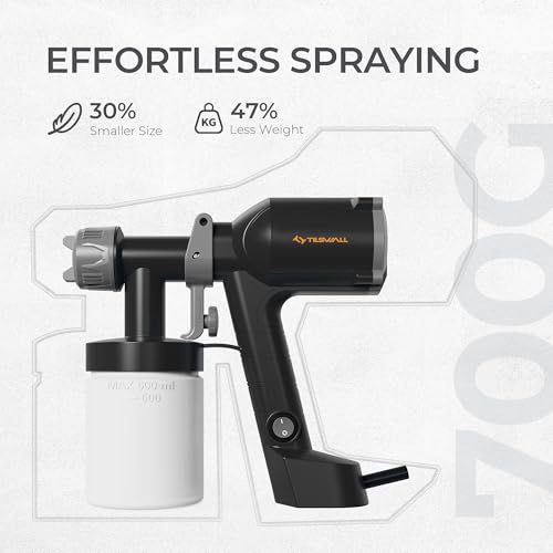 Tilswall Paint Sprayer Dreamer400 Ultra-Light Spray Gun for Painting Black - color: Black